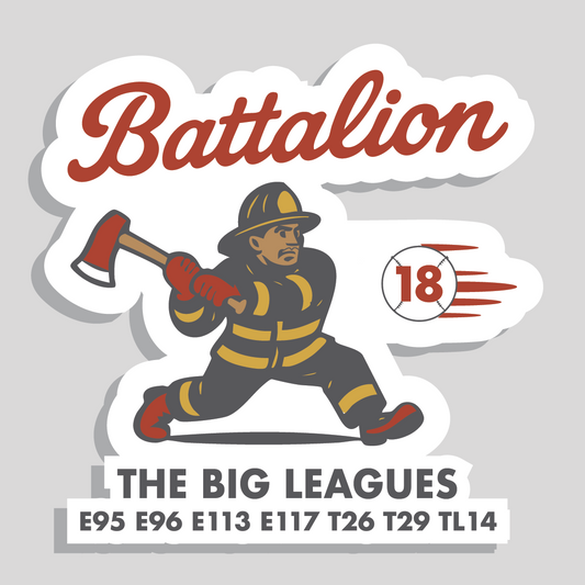 Battalion 18 "The Big Leagues" Decal